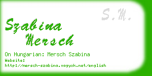 szabina mersch business card